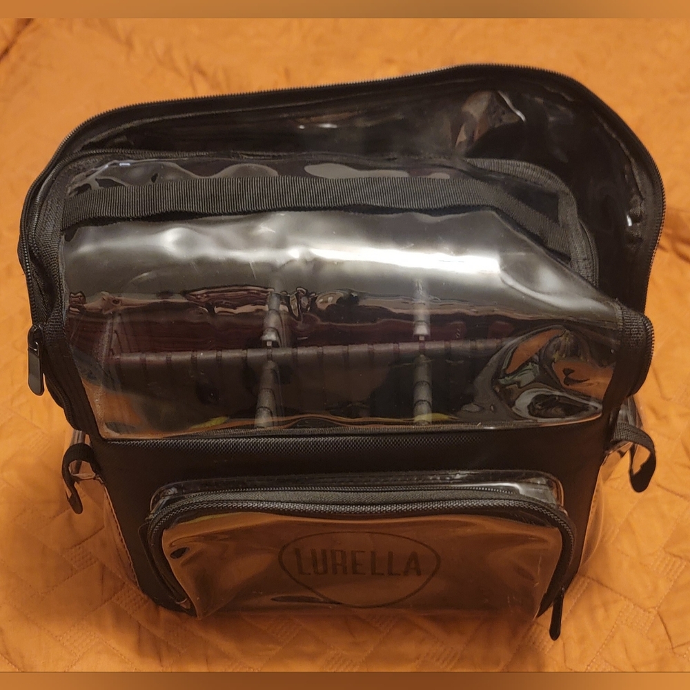 LURELLA Makeup Brushes Bag w strap (Like new)  11 inches × 6 inches
